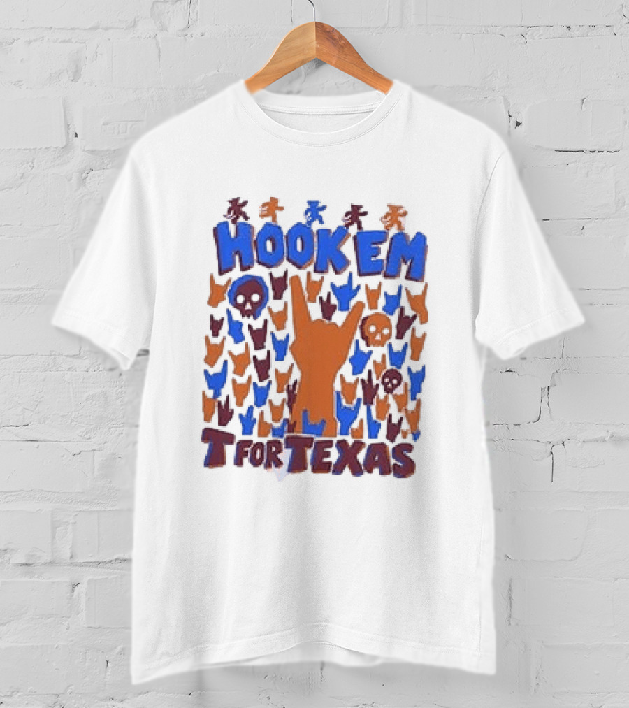 Hook Em For Texas Grateful Dead Collaboration With Longhorns T-Shirt