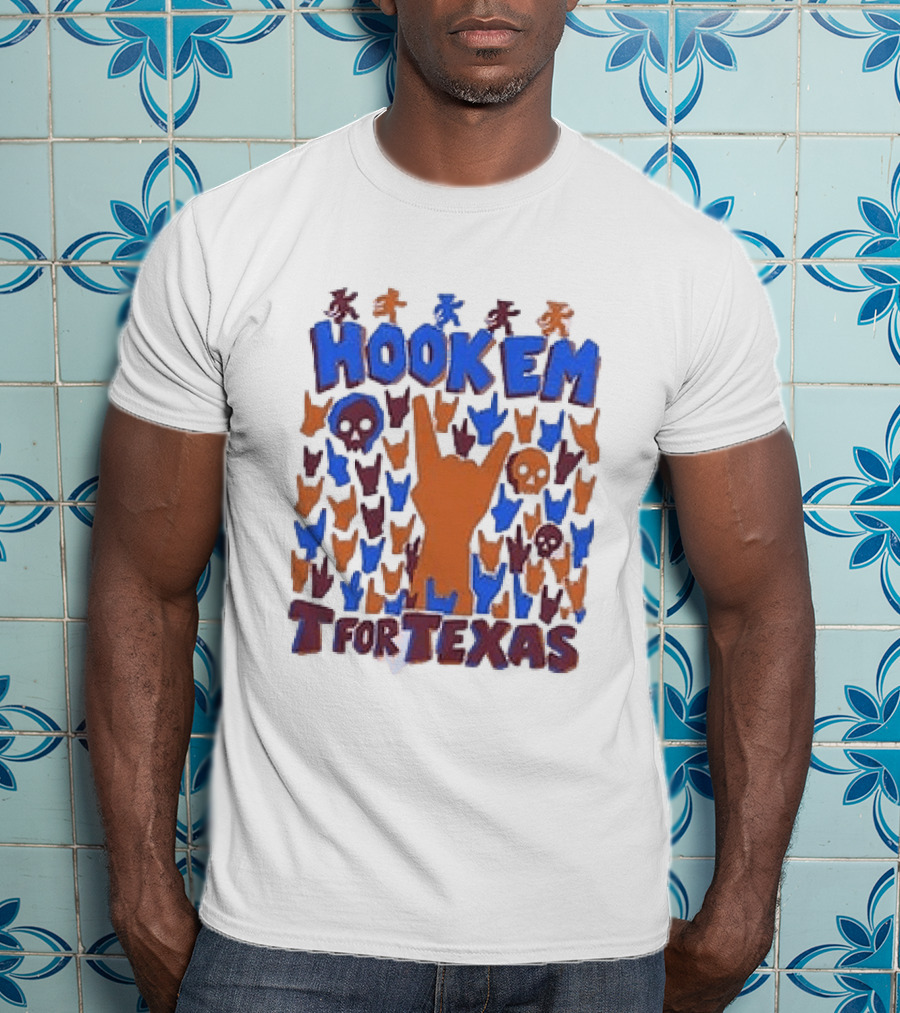 Hook Em For Texas Grateful Dead Collaboration With Longhorns T-Shirt