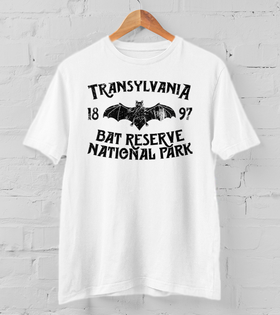 Transylvania 1897 Bat Reserve National Park Vintage Gothic T-Shirt