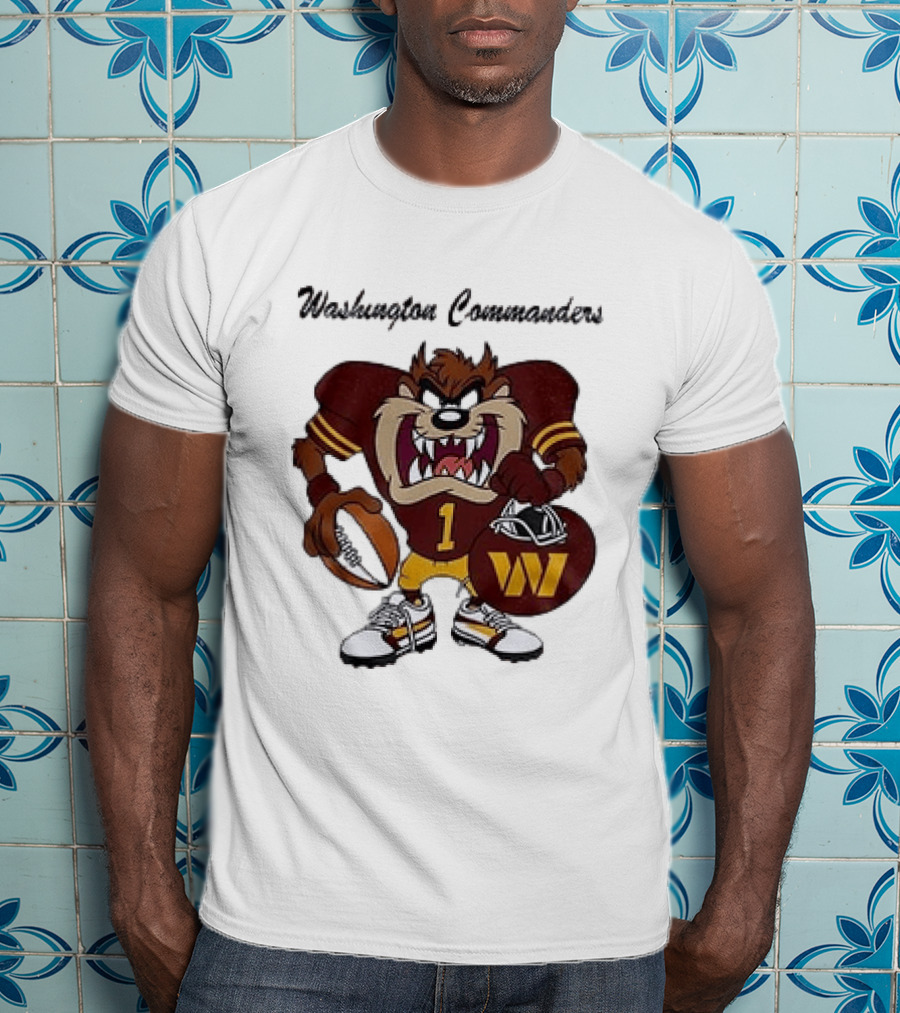 Washington Commanders Taz Looney Tunes Collaboration Football Fan Gear T-Shirt