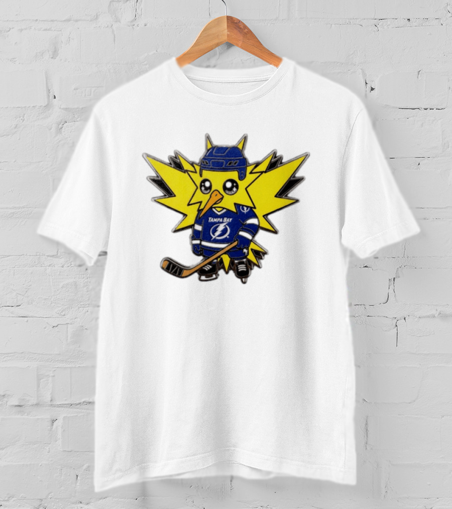 Zapdos Tampa Bay Lightning NHL Pokemon Hockey Cartoon T-Shirt
