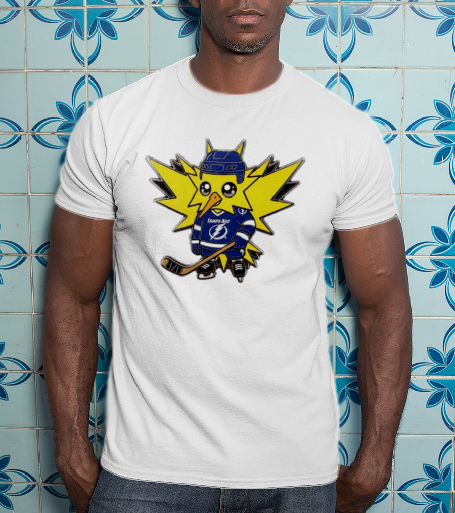 Zapdos Tampa Bay Lightning NHL Pokemon Hockey Cartoon T-Shirt