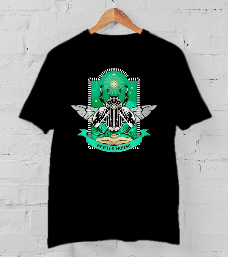 Beetle House Occult Insect Scarab Gothic Mystical Symbolism T-Shirt