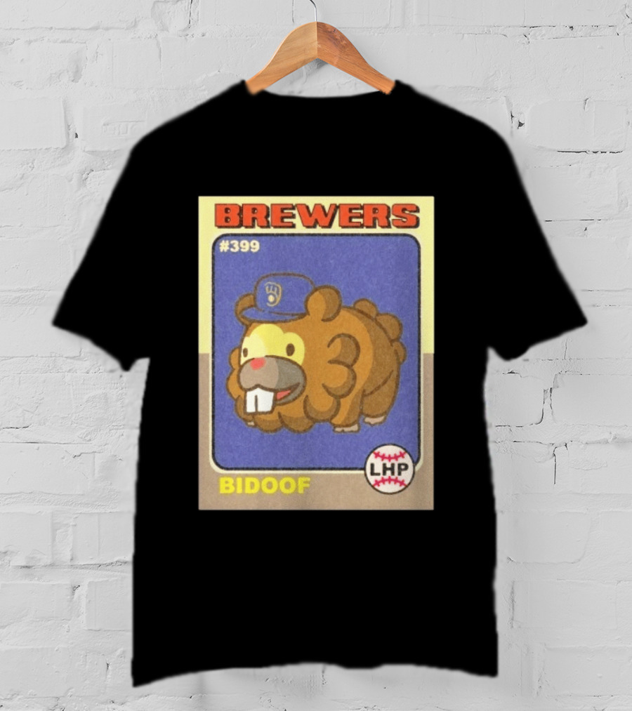 Brewers Bidoof Baseball Card #399 LHP T-Shirt