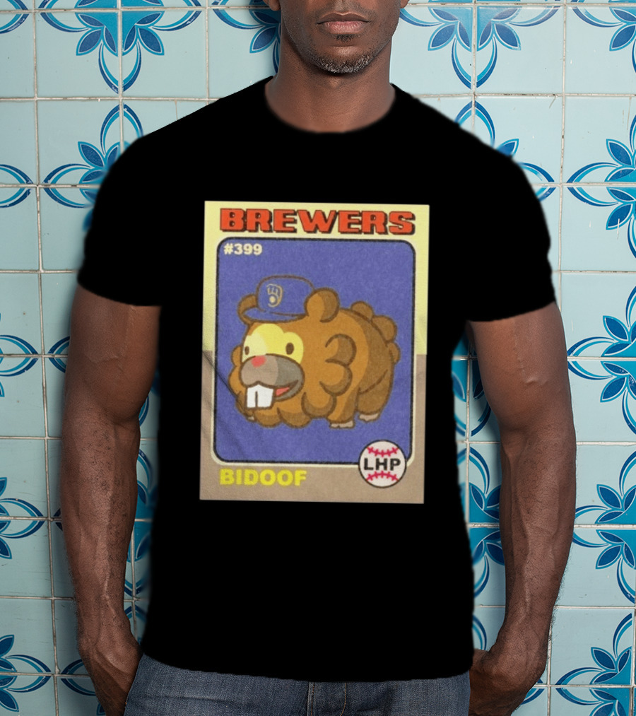 Brewers Bidoof Baseball Card #399 LHP T-Shirt