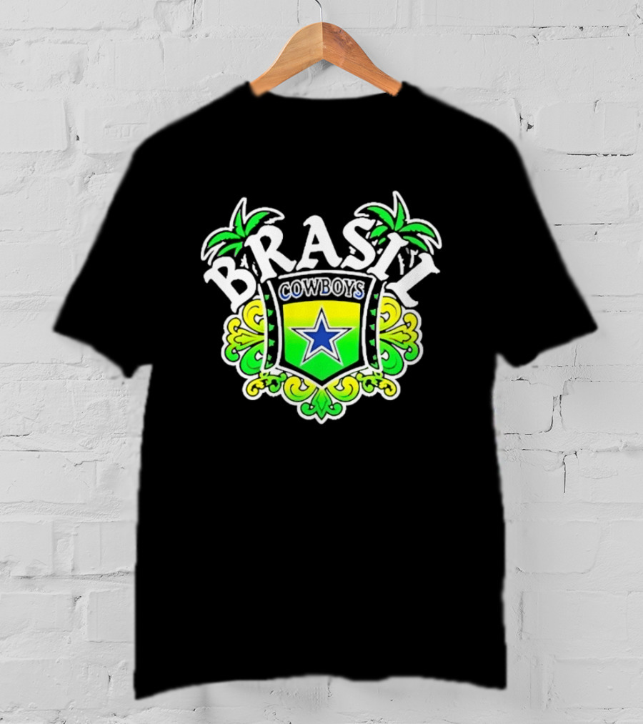 Brasil Cowboys Brazil Badge Palm Stars T-Shirt