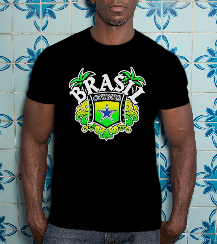 Brasil Cowboys Brazil Badge Palm Stars T-Shirt