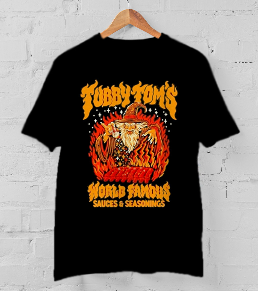 Tubby Tom's World Famous Sauces And Seasonings Wizard T-Shirt