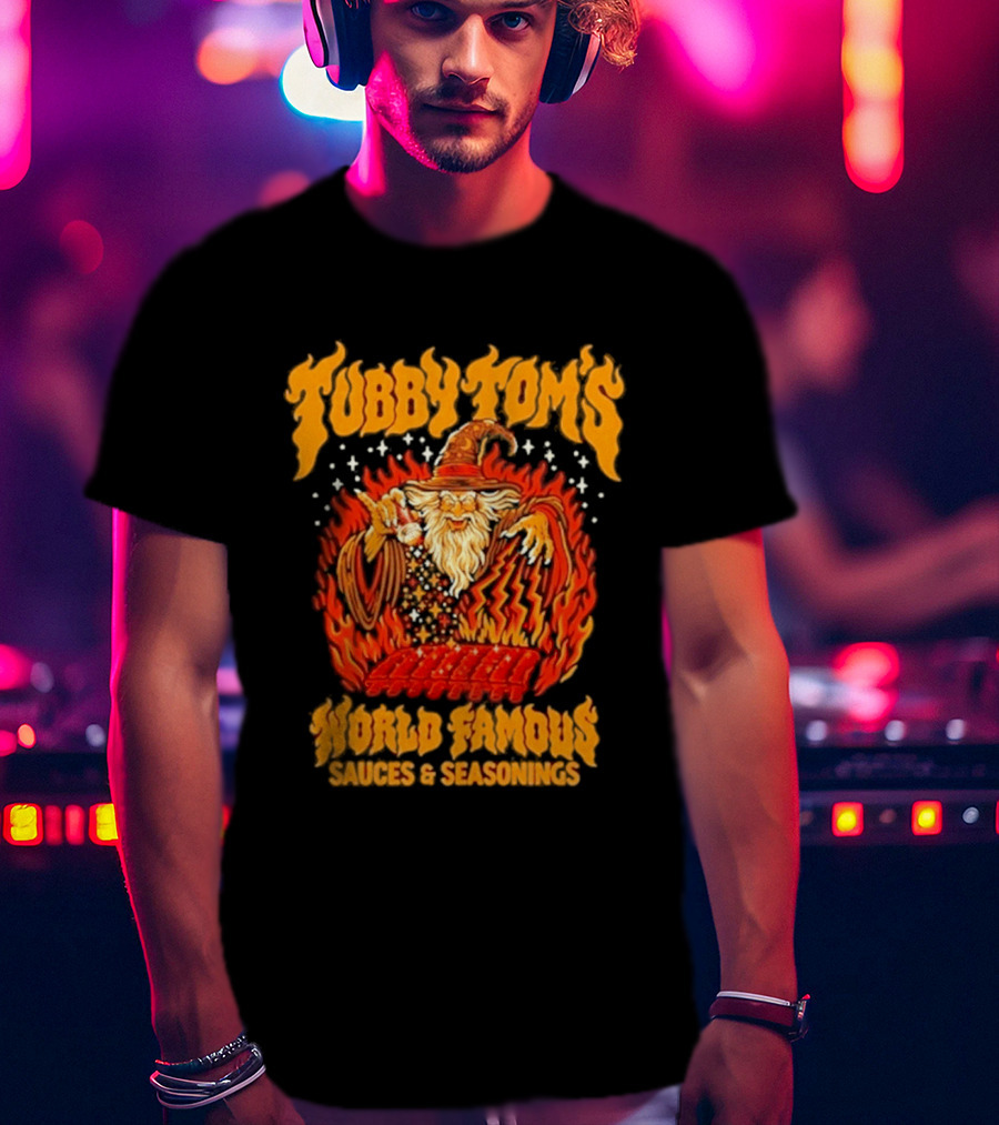 Tubby Tom's World Famous Sauces And Seasonings Wizard T-Shirt