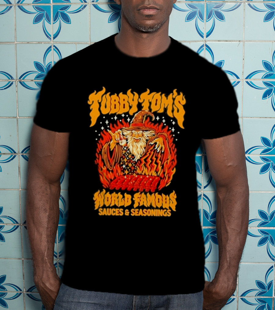 Tubby Tom's World Famous Sauces And Seasonings Wizard T-Shirt