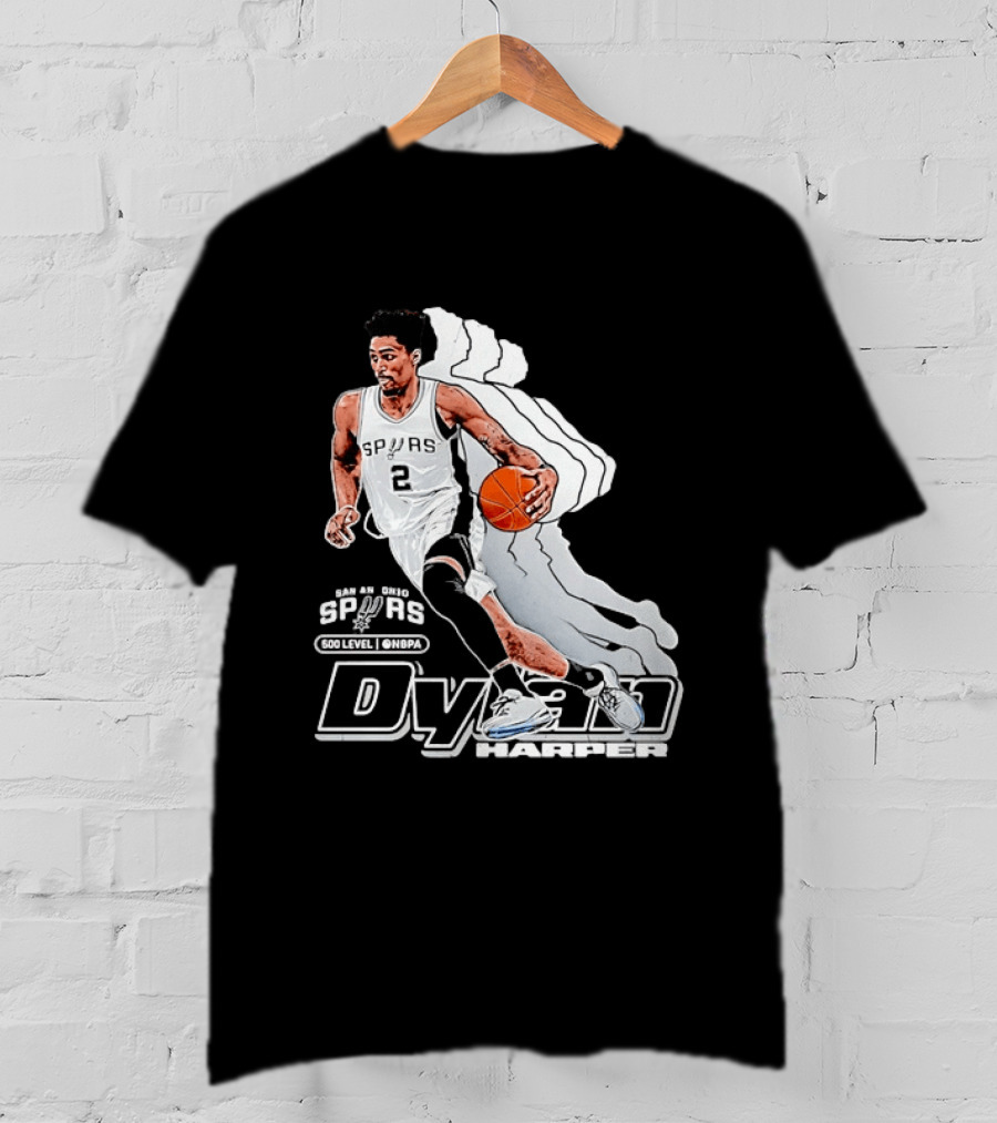 Dylan Harper Number 2 San Antonio Spurs NBA 500 Level @NBPA T-Shirt