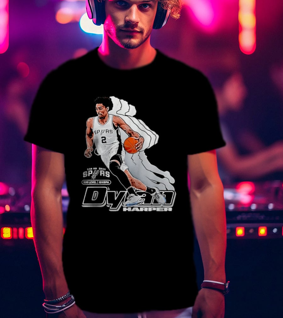 Dylan Harper Number 2 San Antonio Spurs NBA 500 Level @NBPA T-Shirt
