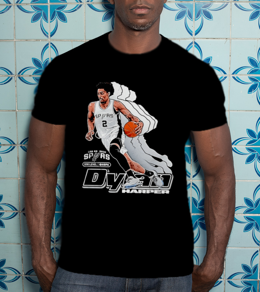 Dylan Harper Number 2 San Antonio Spurs NBA 500 Level @NBPA T-Shirt