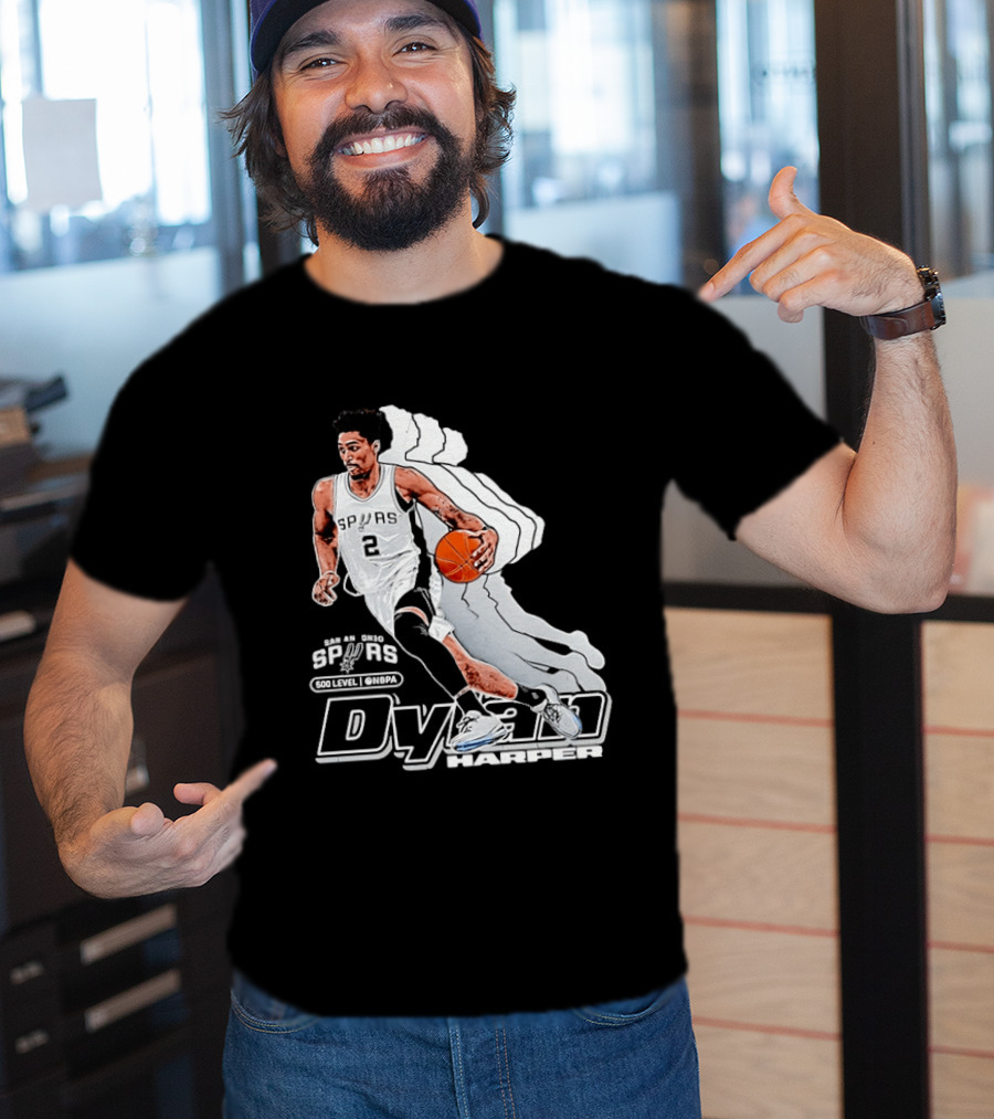 Dylan Harper Number 2 San Antonio Spurs NBA 500 Level @NBPA T-Shirt