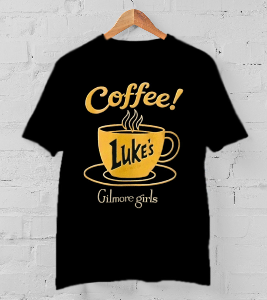 Gilmore Girls Luke's Coffee Yellow Cup Saucer Steam T-Shirt
