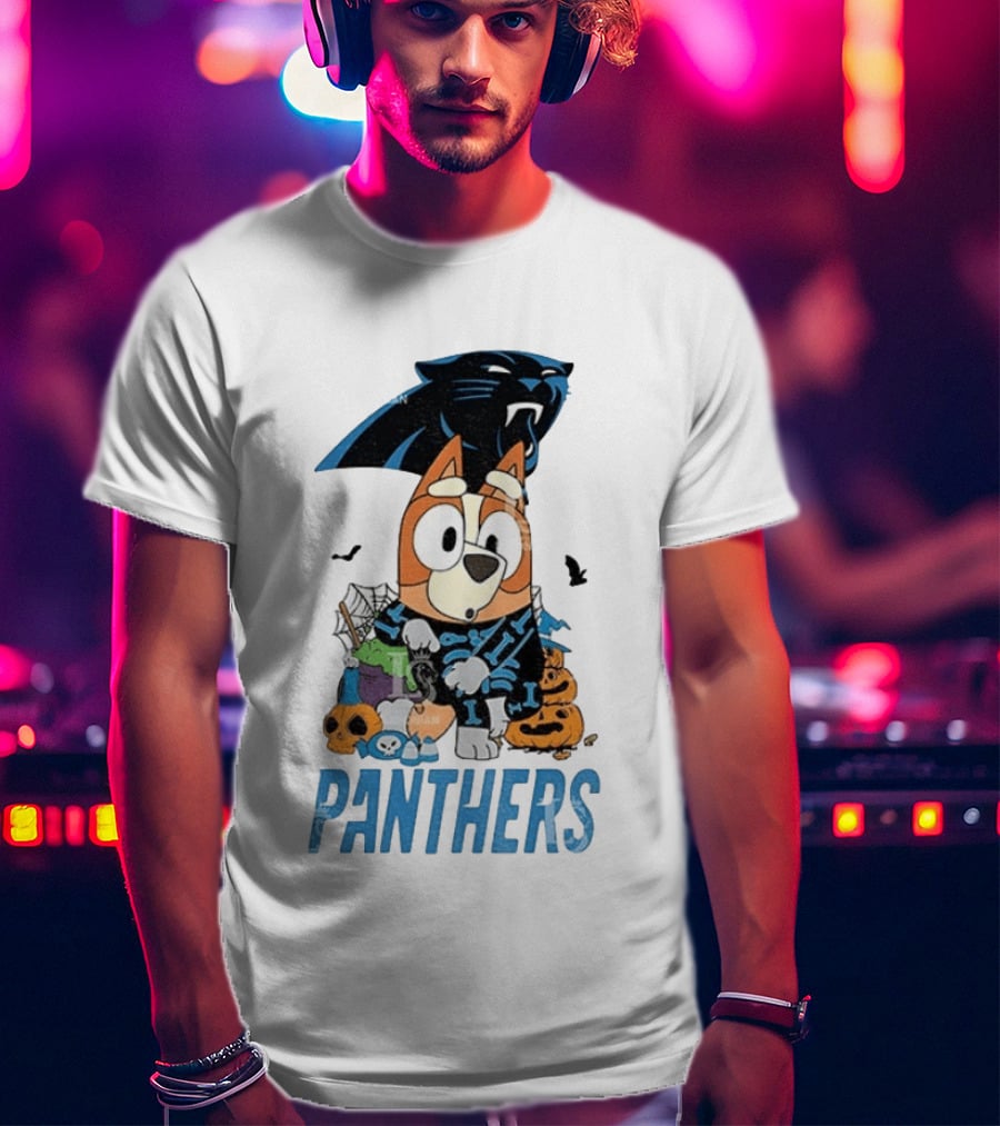 Carolina Panthers Bluey Halloween 2026 Fun Fan Collab T-Shirt