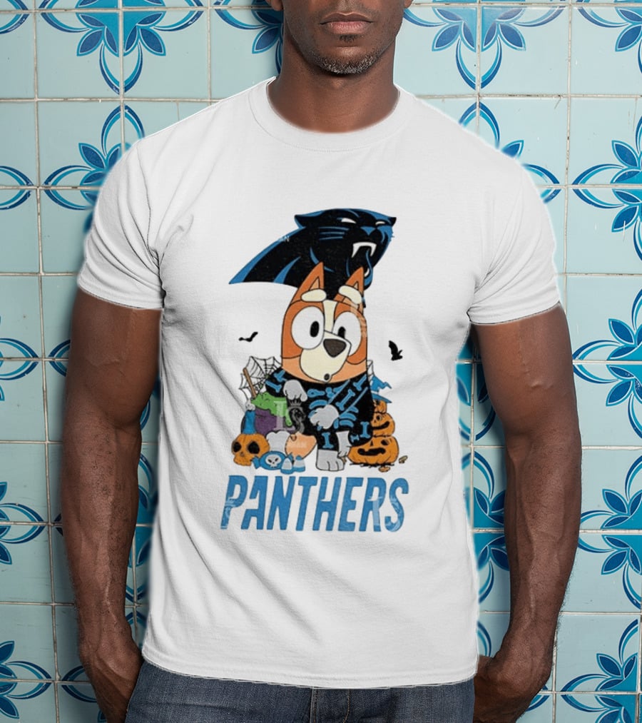 Carolina Panthers Bluey Halloween 2026 Fun Fan Collab T-Shirt