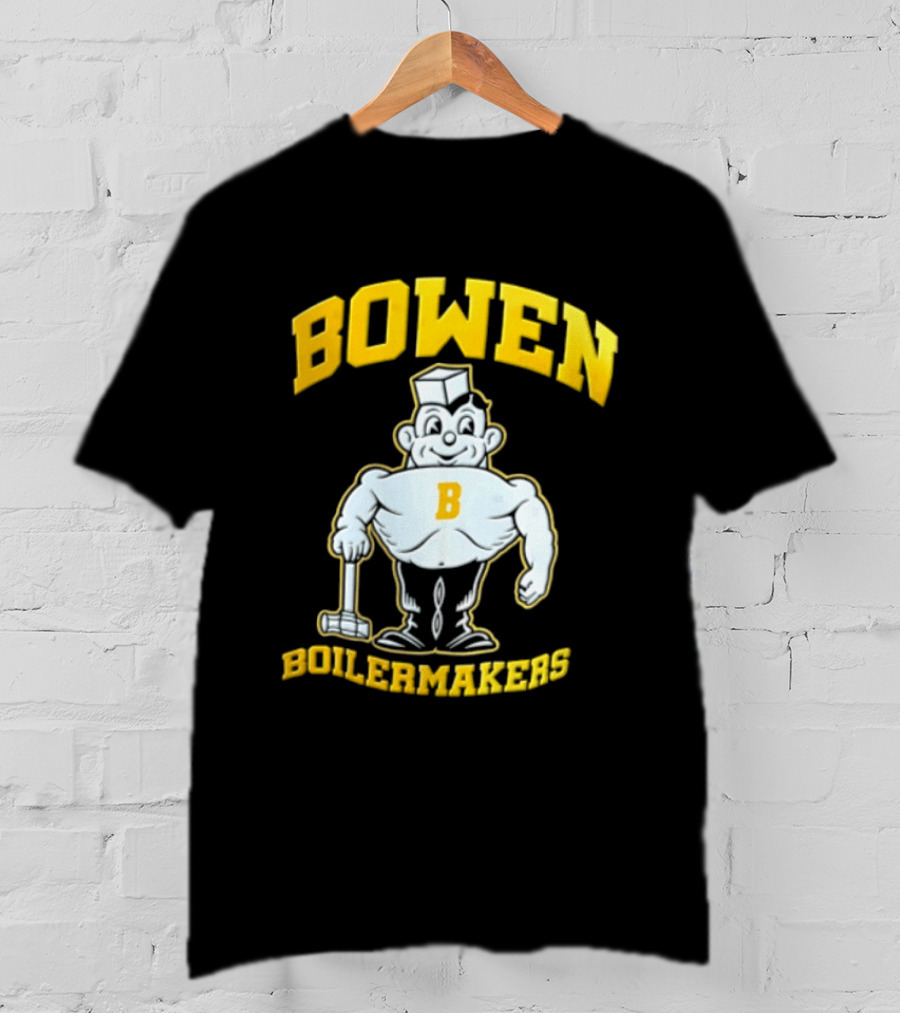 Bowen Purdue Boilermakers Muscular Cartoon T-Shirt