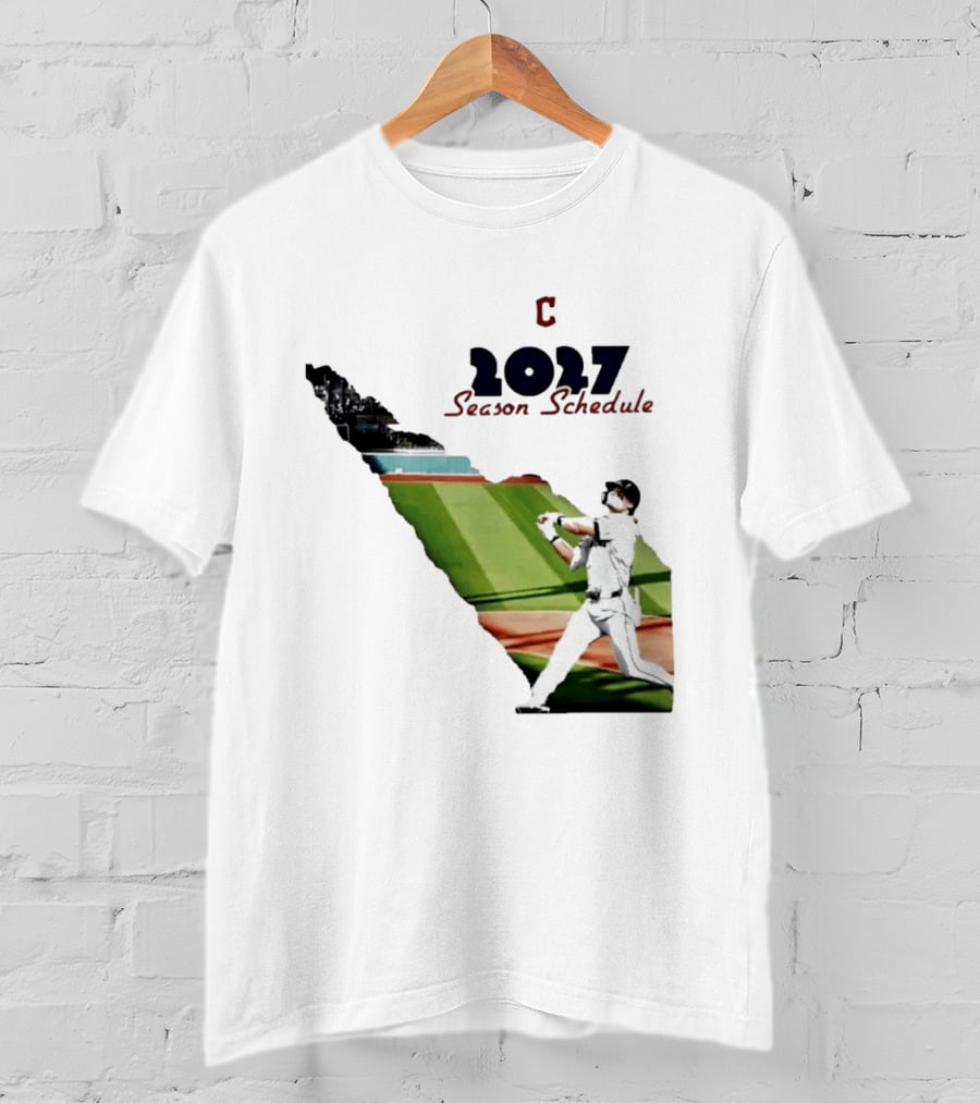 Cleveland Baseball 2027 Season Schedule Batter Action T-Shirt
