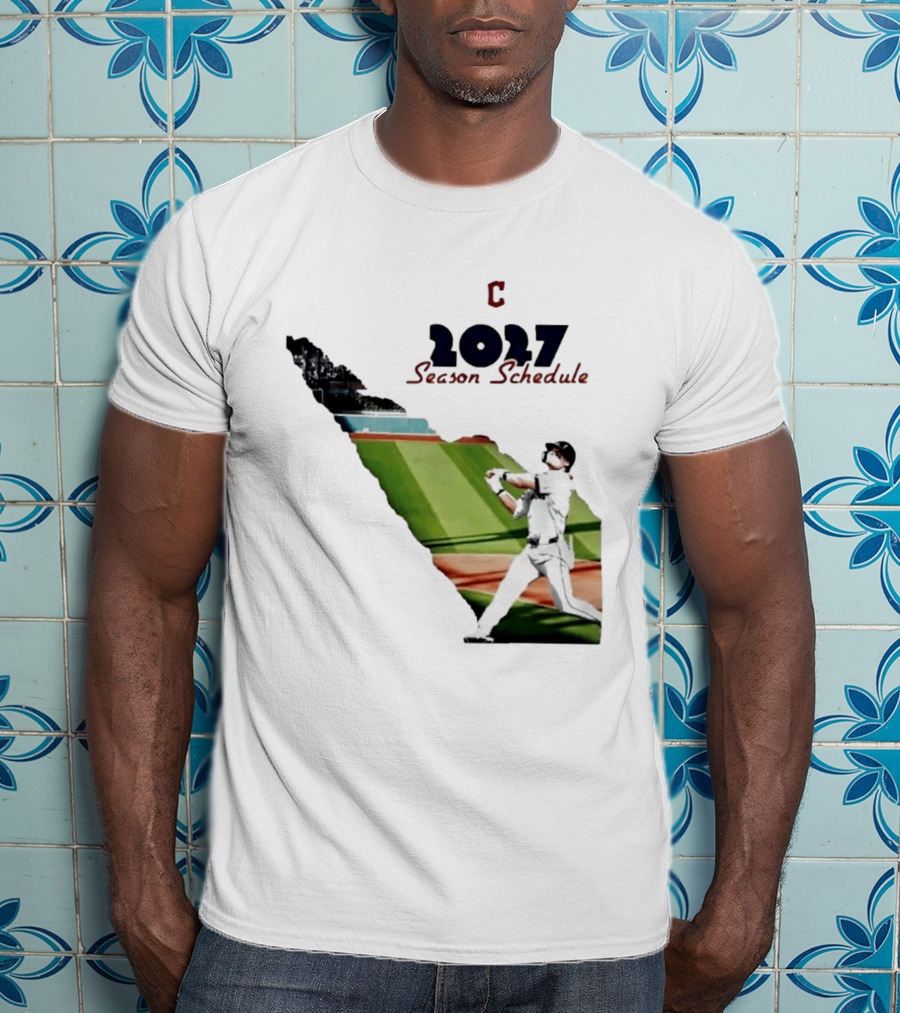 Cleveland Baseball 2027 Season Schedule Batter Action T-Shirt