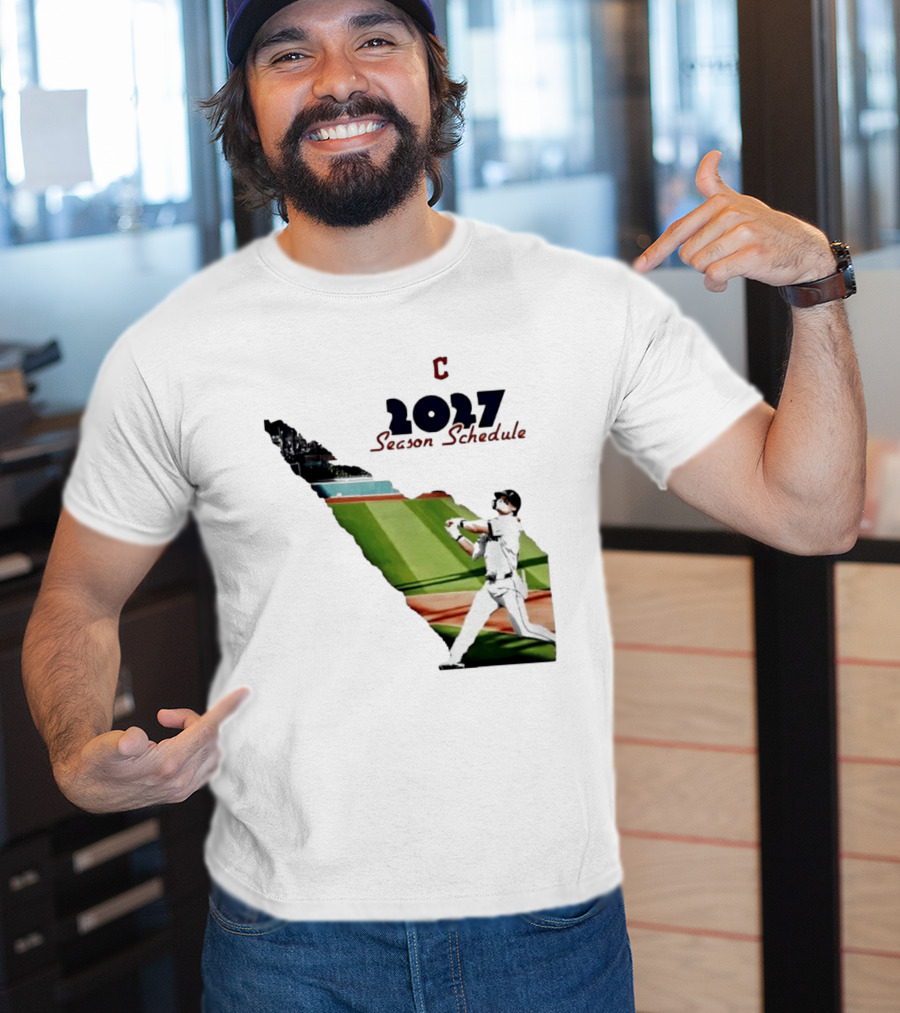 Cleveland Baseball 2027 Season Schedule Batter Action T-Shirt
