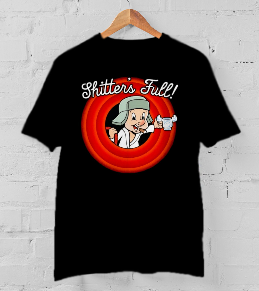 Shitter's Full Cousin Christmas Vacation Cartoon Character Cigar And Robe T-Shirt