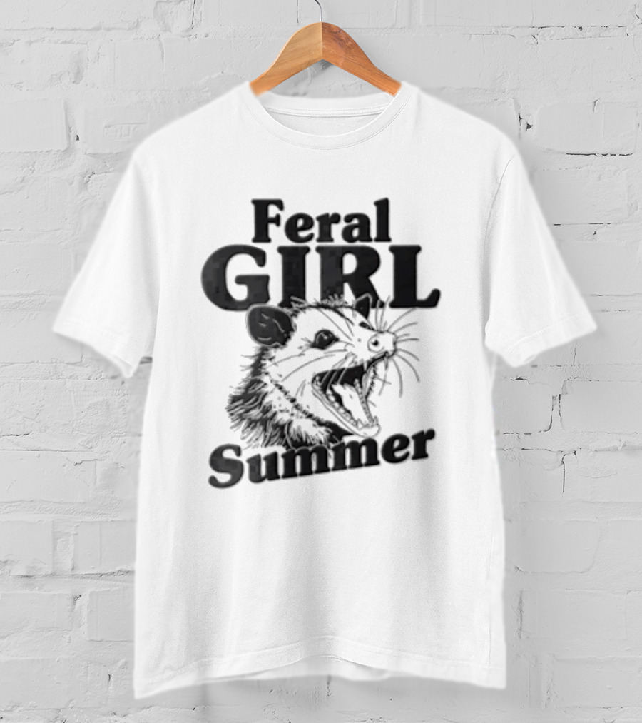 Feral Girl Summer Hissing Opossum T-Shirt