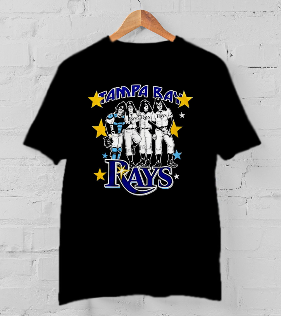 Tampa Bay Rays Kiss Band Members Stars Mashup T-Shirt