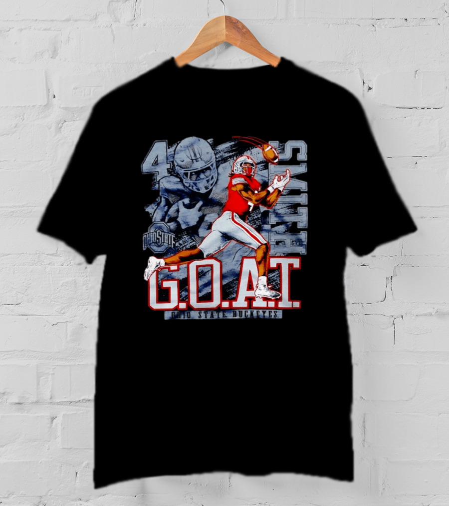 Ohio State Buckeyes G.O.A.T Jaxon Smith Njigba Football 4 T-Shirt