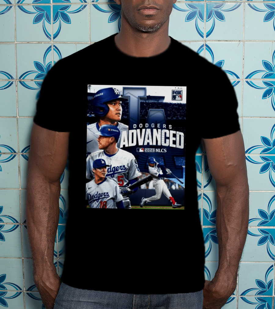Dodgers Advanced To 2026 NLCS With Fox MLB Coverage T-Shirt