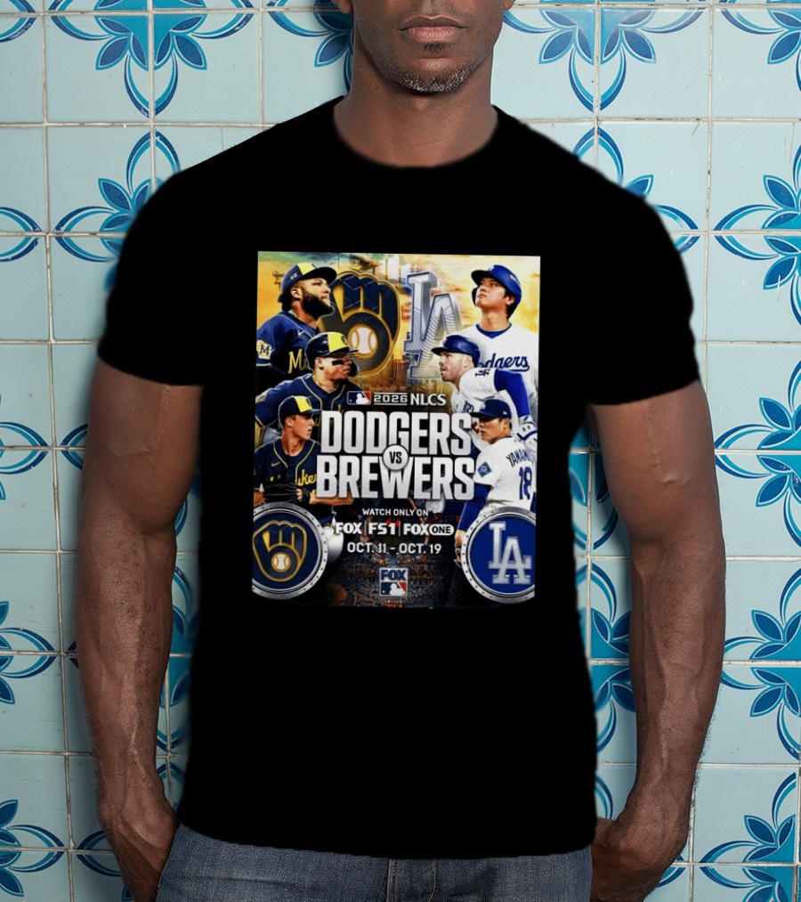 2026 NLCS Dodgers Vs Brewers MLB Showdown On Fox Oct 11 19 T-Shirt