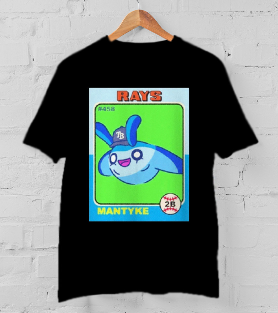 Rays Mantyke Tampa Bay No 458 Baseball Card TB T-Shirt