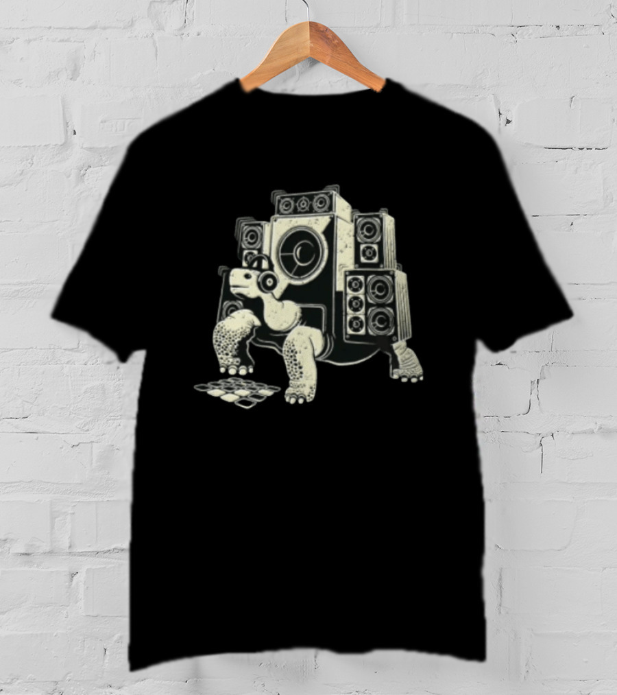 Turtle Wearing Headphones With Surround Sound Speakers T-Shirt