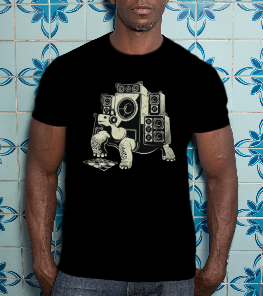 Turtle Wearing Headphones With Surround Sound Speakers T-Shirt