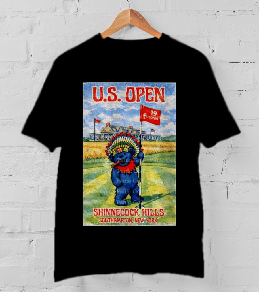 U.S. Open Shinnecock Hills Southampton New York Grateful Dead Dancing Bear Golf Course T-Shirt