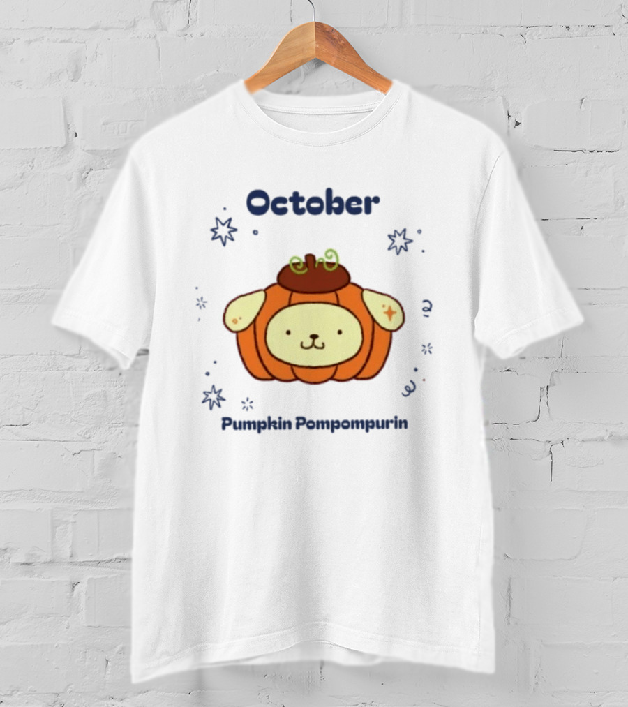 October Pumpkin Pompompurin Sanrio Halloween T-Shirt
