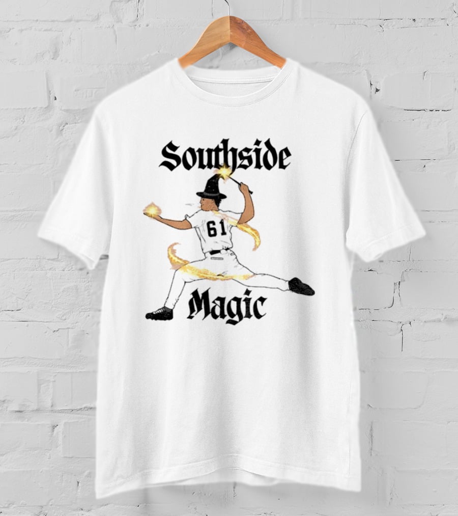 Southside Magic Wizard Baseball Chicago White Sox Postseason 61 Mike Vasil T-Shirt