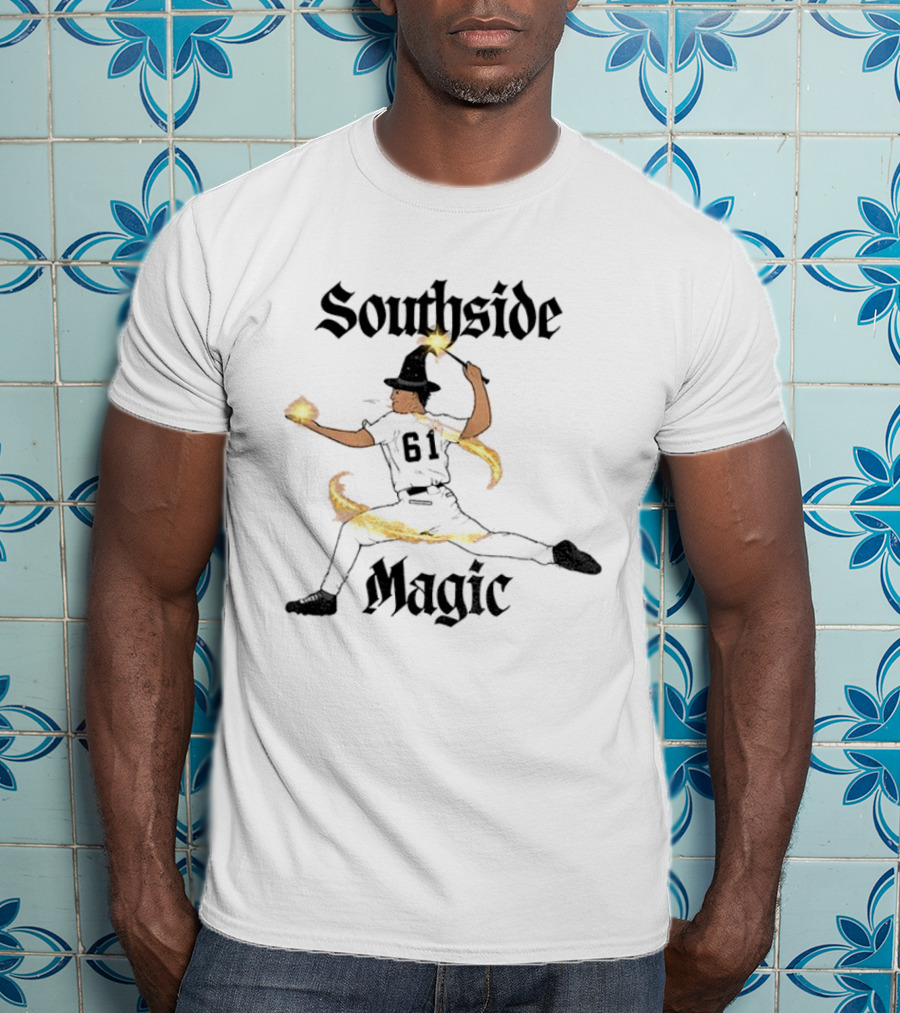 Southside Magic Wizard Baseball Chicago White Sox Postseason 61 Mike Vasil T-Shirt