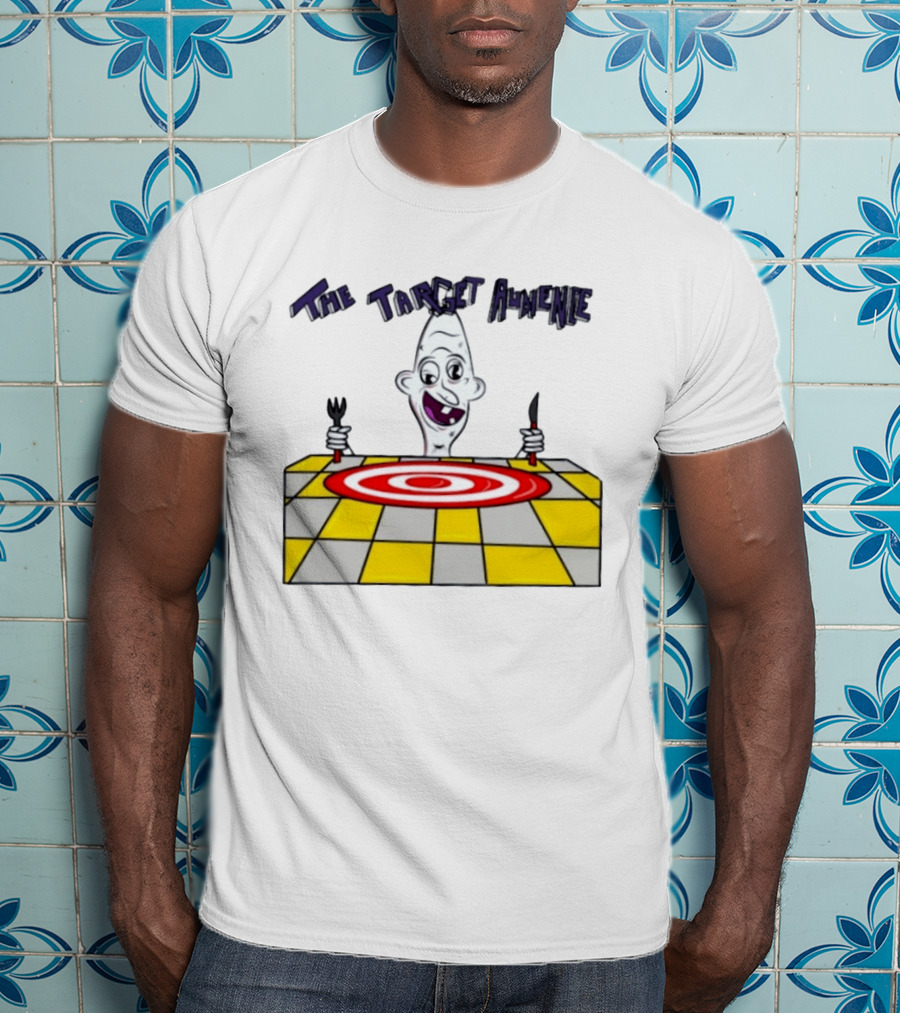 The Target Audience Cartoon Character With Fork And Knife T-Shirt