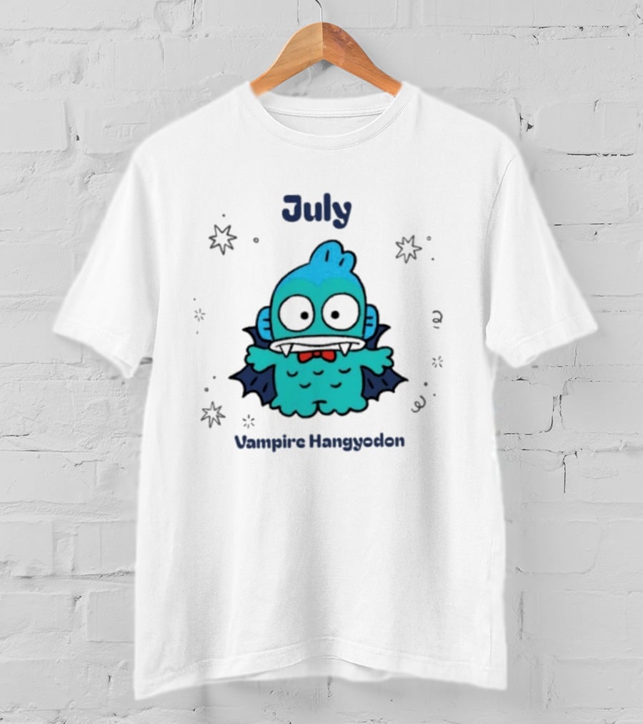July Vampire Hangyodon Spooky Sanrio Halloween T-Shirt