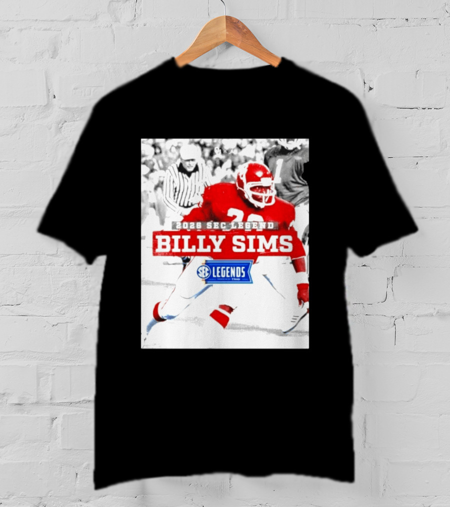 2026 SEC Legend Billy Sims Oklahoma Sooners Football T-Shirt