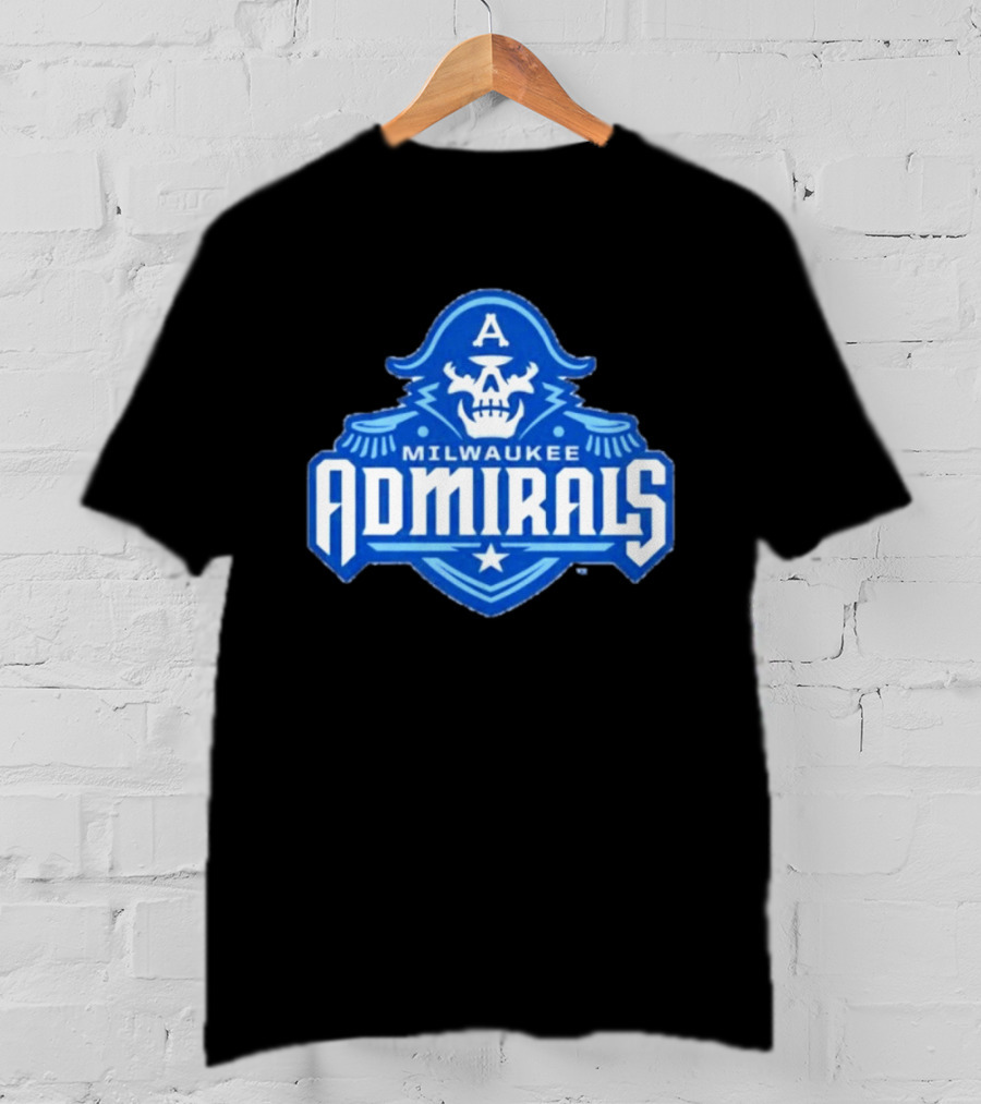 Milwaukee Admirals AHL Hockey Team Spooky Skeleton T-Shirt