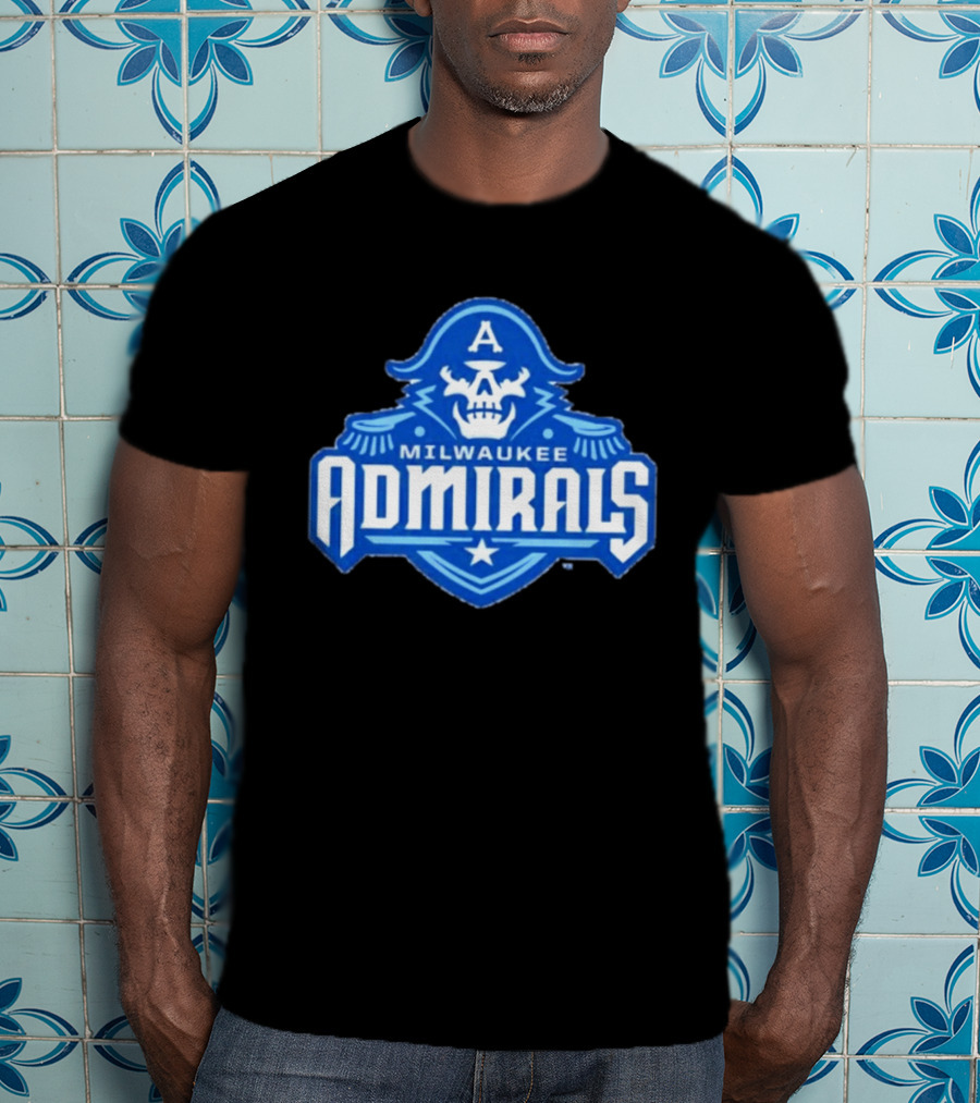 Milwaukee Admirals AHL Hockey Team Spooky Skeleton T-Shirt