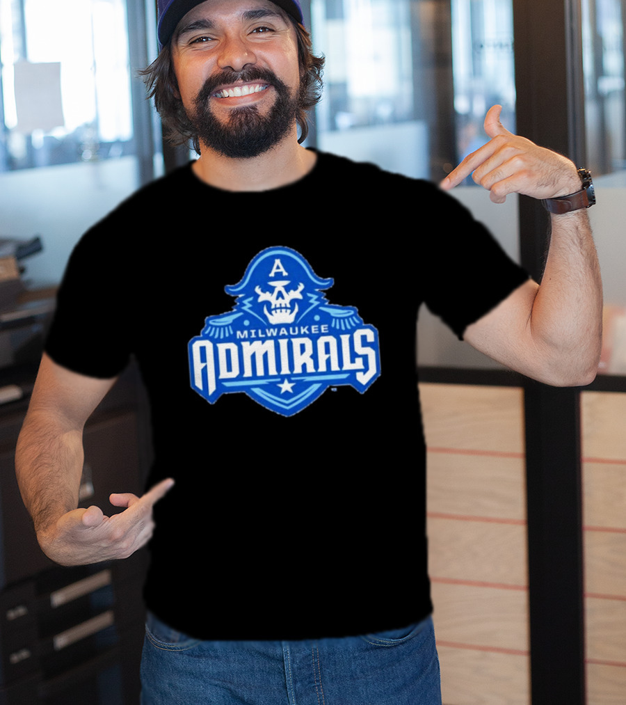 Milwaukee Admirals AHL Hockey Team Spooky Skeleton T-Shirt