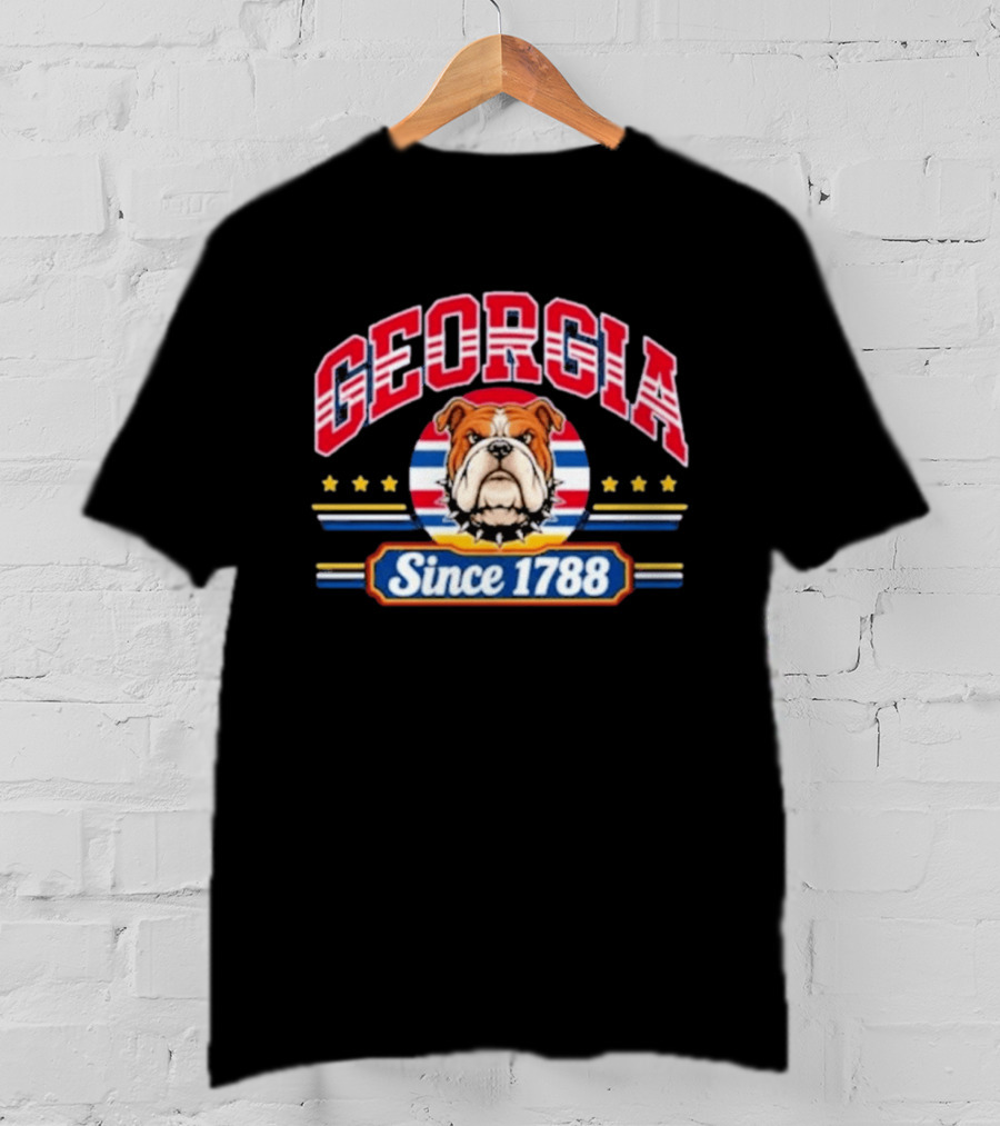 Georgia Bulldog Since 1788 Five Stars T-Shirt