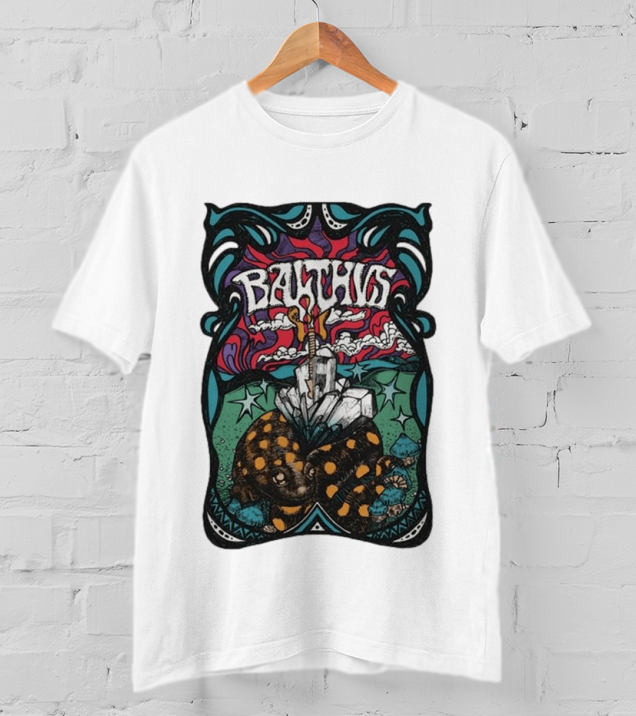 Balthvs Psychedelic Artwork With Crystals And Tortoise T-Shirt