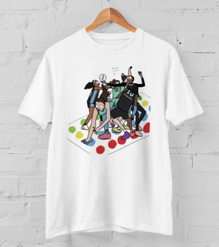 Brooklyn 35 Howard 10 Atlanta Dream Vs NY Liberty Twister Floor Game Competition T-Shirt