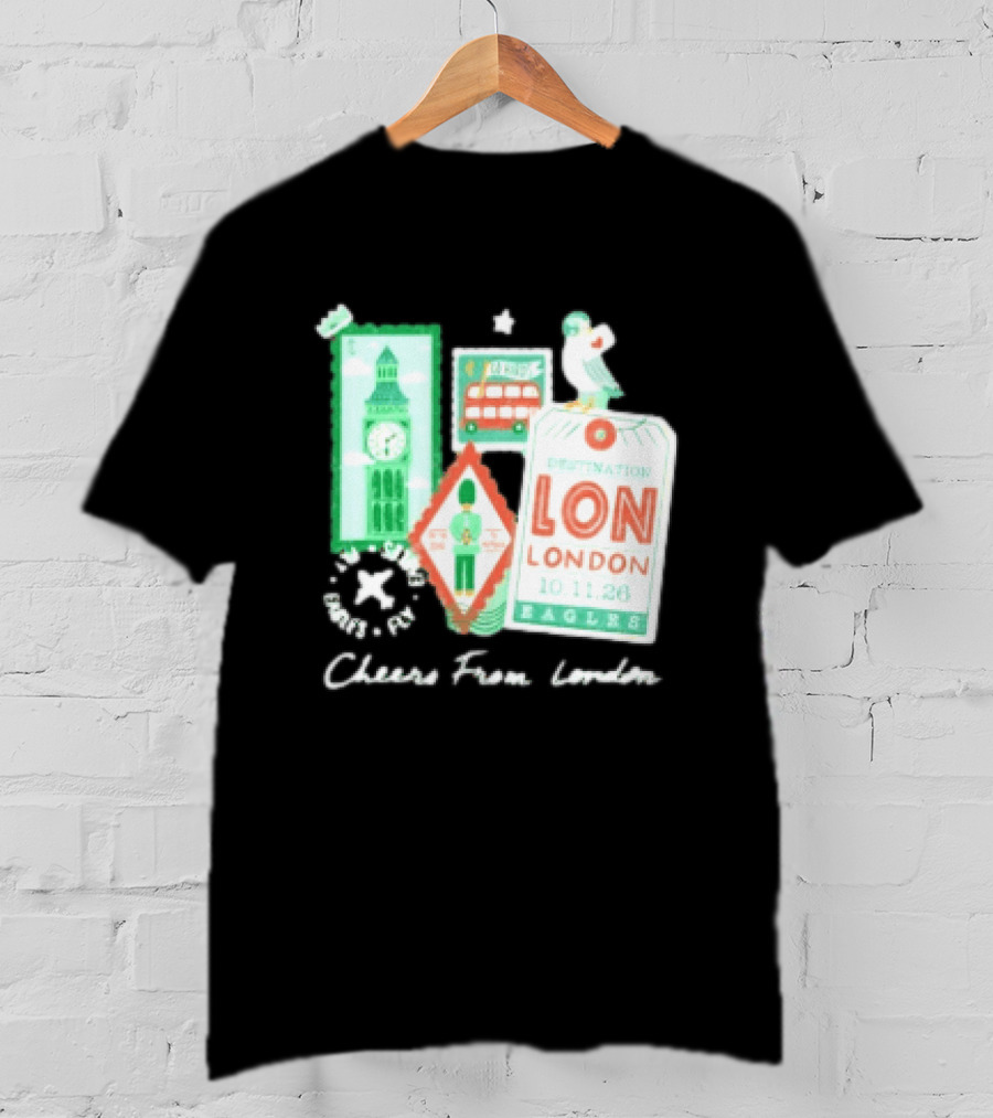 Philadelphia Eagles Destination London 101126 Cheers London T-Shirt