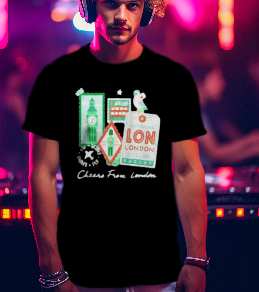 Philadelphia Eagles Destination London 101126 Cheers London T-Shirt