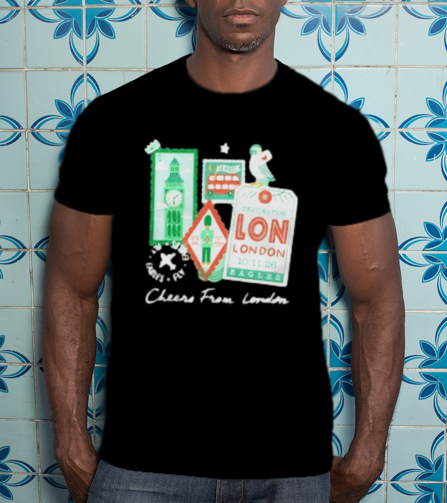 Philadelphia Eagles Destination London 101126 Cheers London T-Shirt